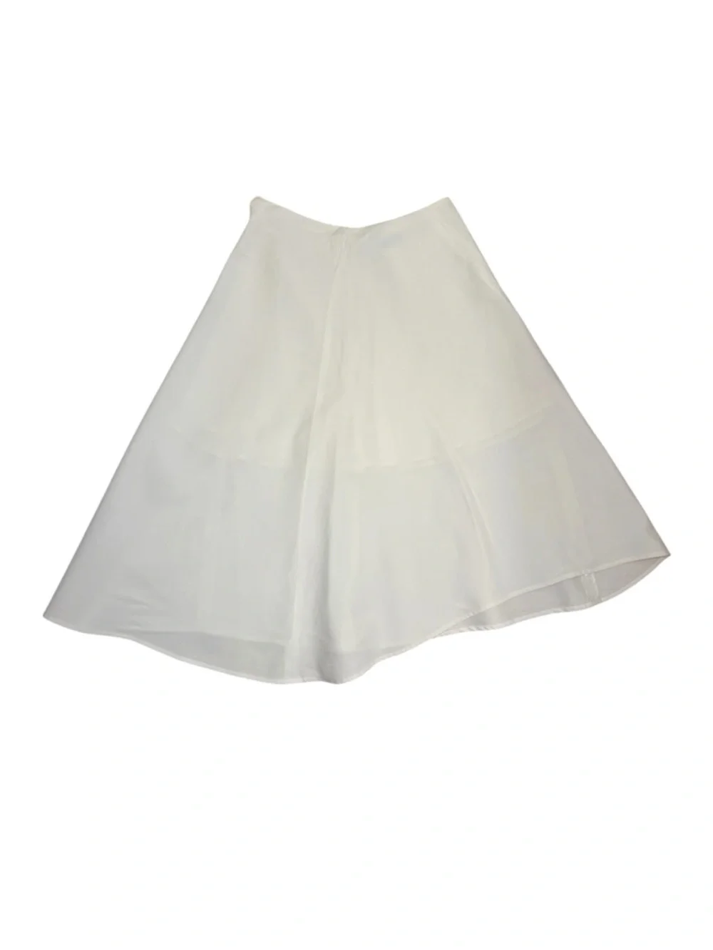 Vince Off  White Linen Blend Asymmetrical A-Line Skirt size 4 - Picture 3 of 9